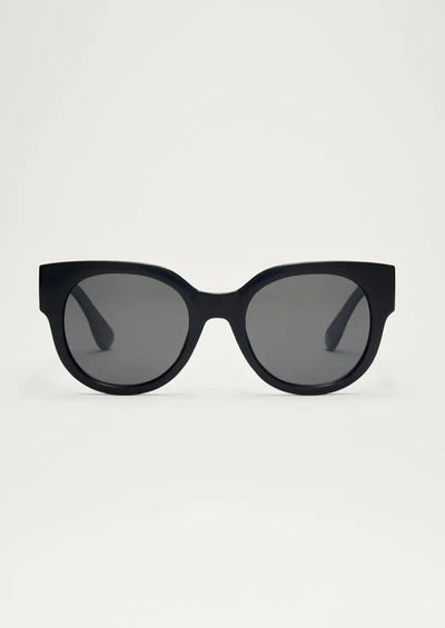 Z Supply Lunch Date Sunglasses Polished Black-Grey - Whim BTQ