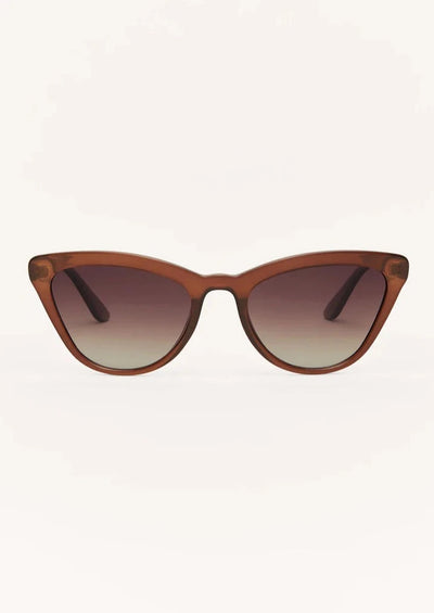 Z Supply Rooftop Sunglasses Chestnut-Gradient Polarized - Whim BTQ