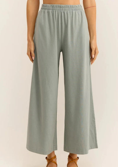 Z Supply Scout Jersey Flare Pant in Harbor Gray - Whim BTQ
