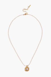 Chan Luu Bezel Wrapped Crystal & Pearl Necklace - Whim BTQ