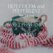 Hot Cocoa and Peppermint 11 oz Soy Candle