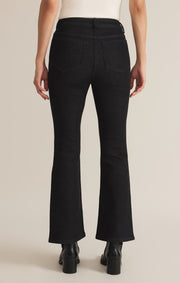 Z Supply Lia Denim Ankle Kick Flare in Black Sand