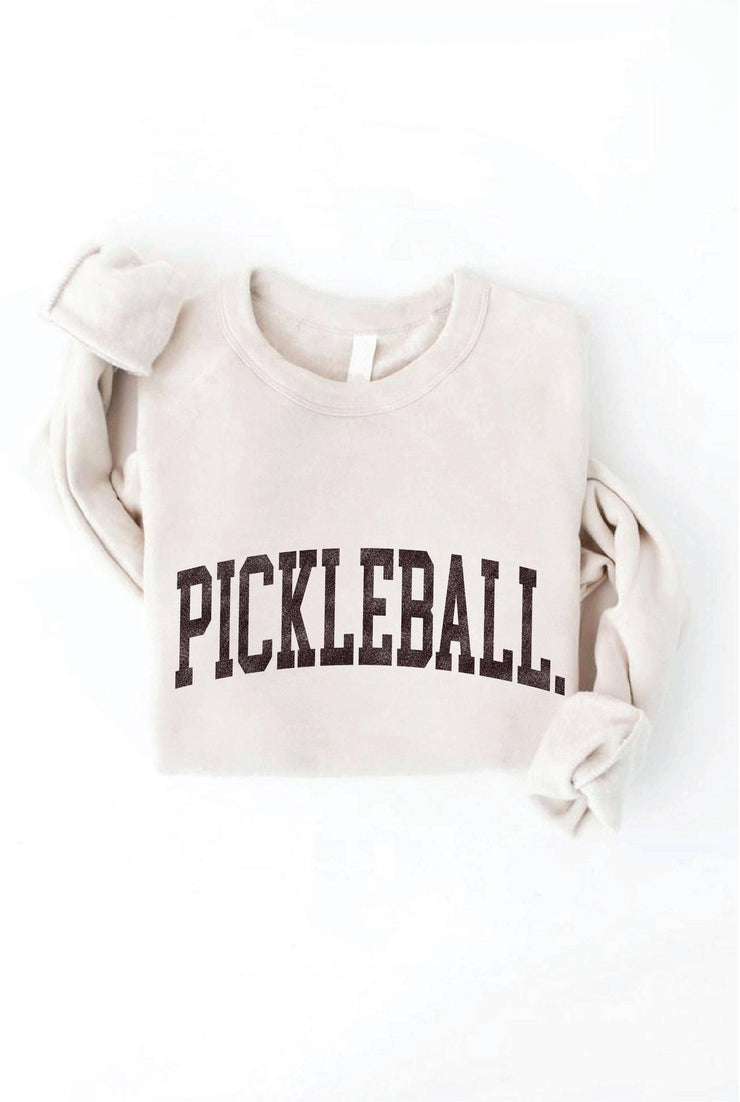 Oat Collective PICKLEBALL Graphic Sweatshirt: HEATHER DUST