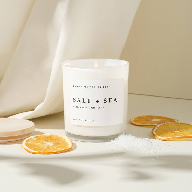 Salt and Sea 11 oz Soy Candle - Home Decor & Gifts