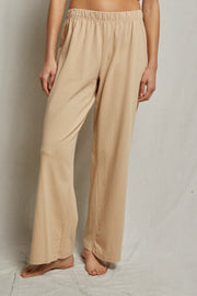 perfectwhitetee Adele Supima Cotton Pants in Sand Dune