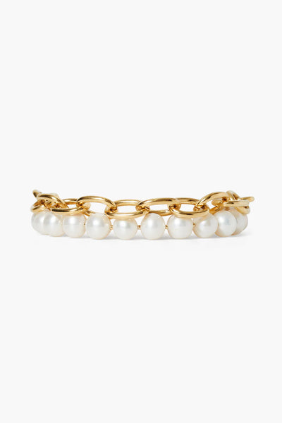 Chan Luu Esme Chain Bracelet in White Pearl