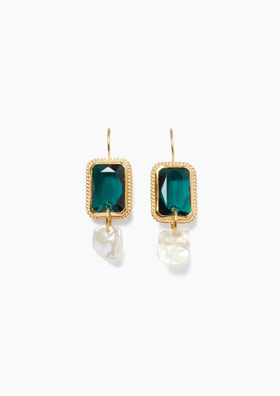 Chan Luu Geneva Drop Emerald Earrings - Whim BTQ