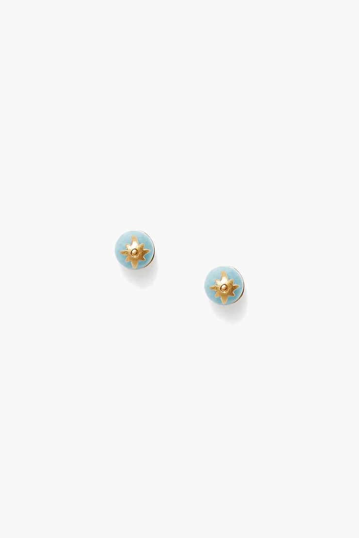 Chan Luu Cecelia Stud Earrings Aqua