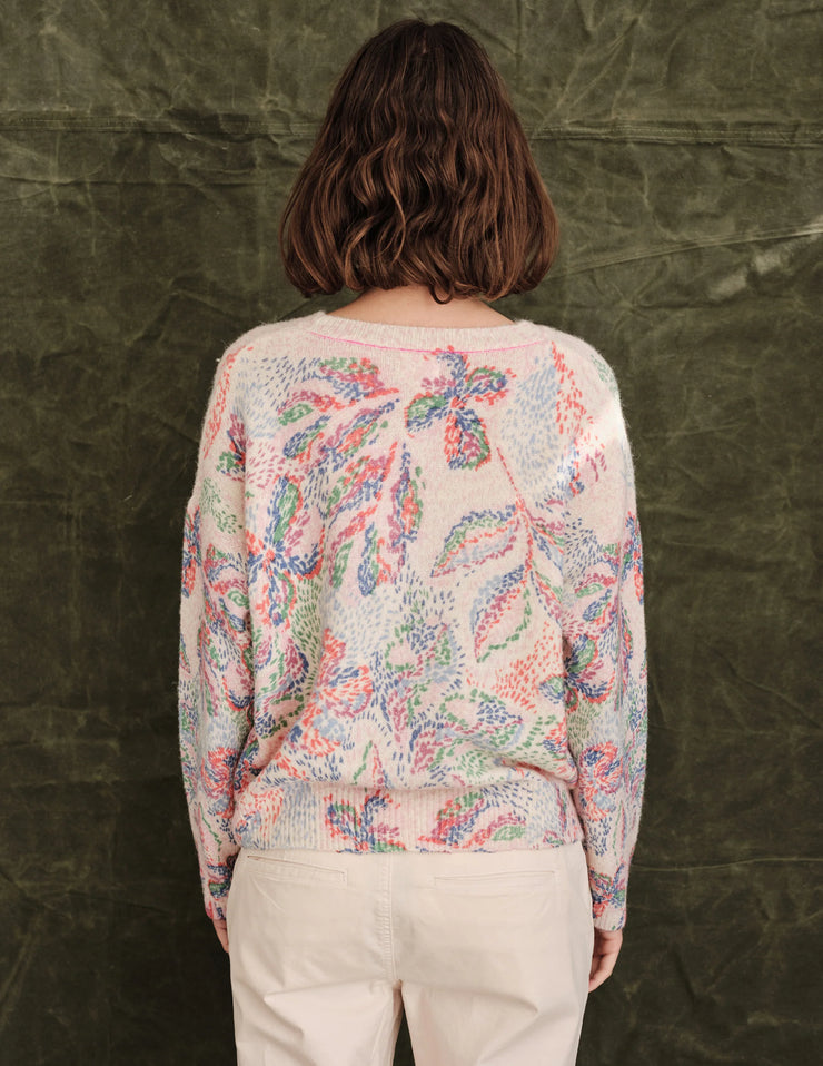Sundry Floral Oversized Sweater - Whim BTQ
