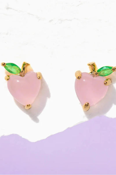 Girls Crew Peach Studs in Gold