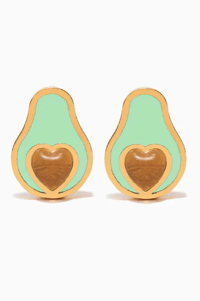 Girls Crew Avocado Studs in Gold