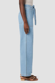 Hudson Tie Waist Wide Leg Barefoot Trouser in First Class