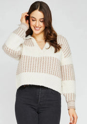 Gentle Fawn Levy Sweater in Cream Stripe - Whim BTQ