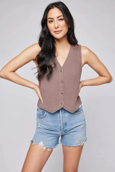 Gentle Fawn Brodie Vest in Driftwood