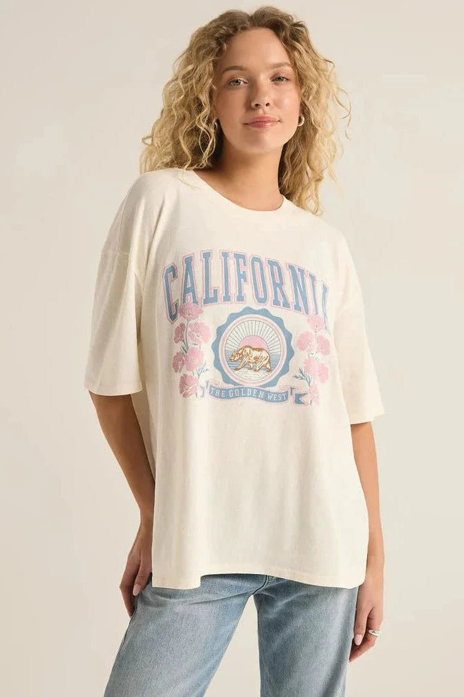 Z Supply Poppy Bear SoCal Oversized Tee