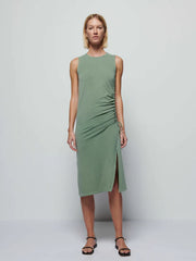 Nation LTD Iris Crewneck Dress W/Ruched in Sea Spray - Whim BTQ