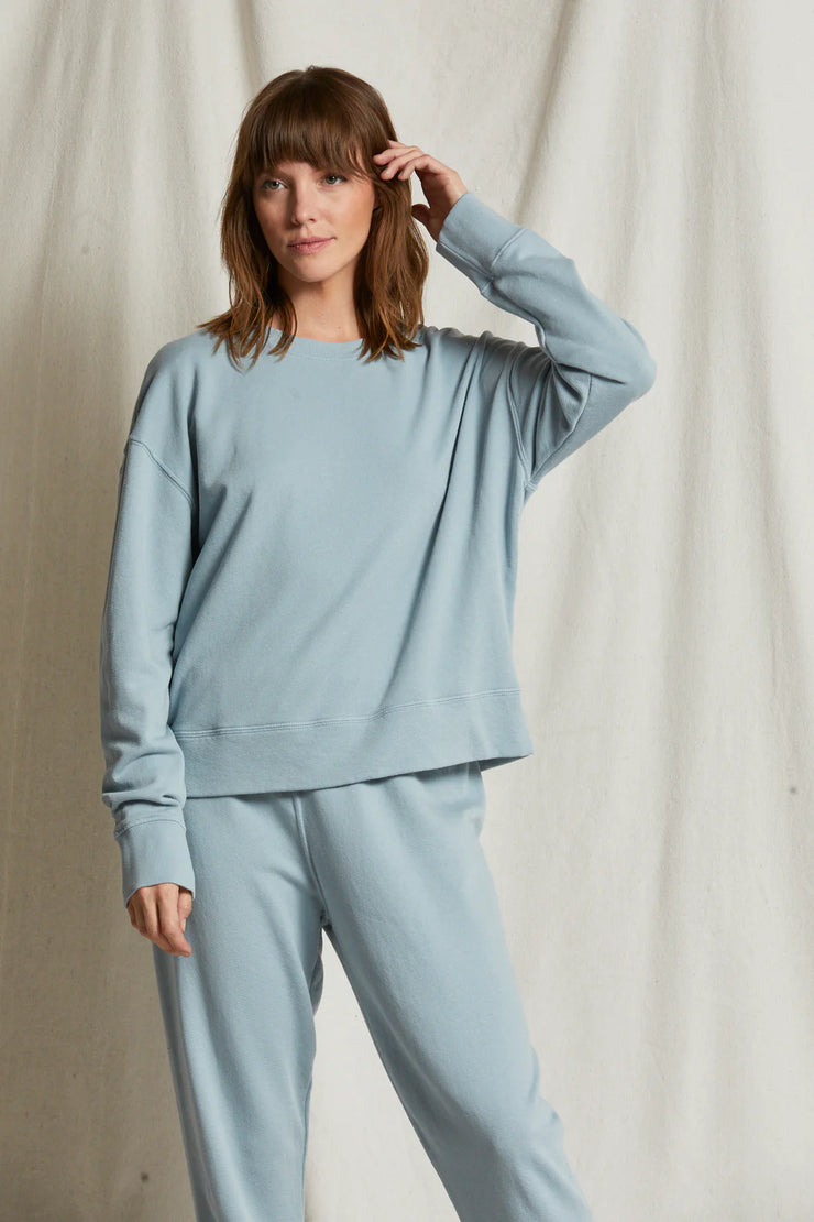 Perfectwhitetee Tyler Pullover in Mountain Blue