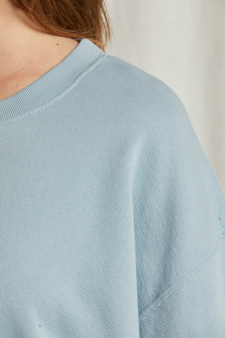 Perfectwhitetee Tyler Pullover in Mountain Blue