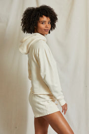 perfectwhitetee Aruba Beach Fleece Sweatshort in Bright Ivory