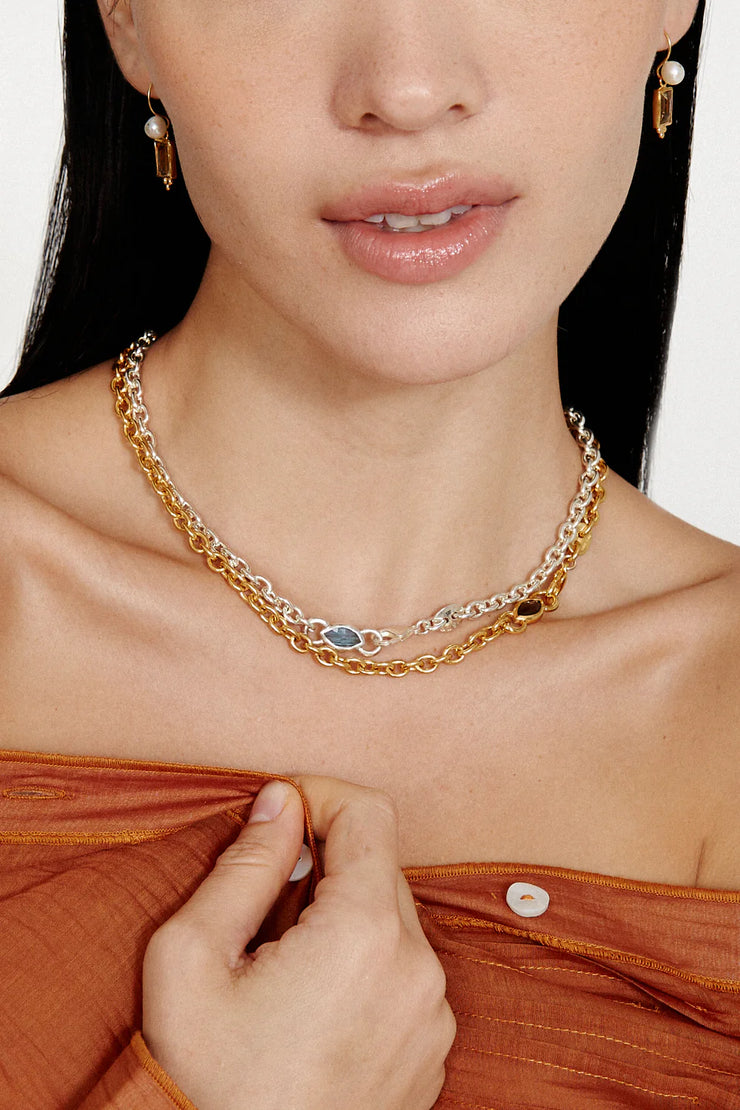 Chan Luu Leona Chain Necklace Smoky Quartz