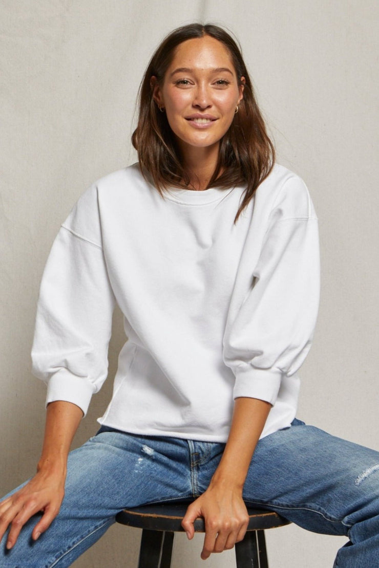 perfectwhitetee Niall Sweatshirt in White - Whim BTQ