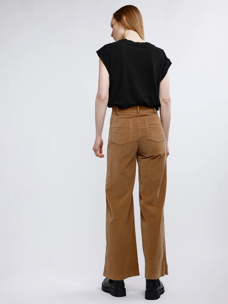 Self Contrast Everly Front Pocket Pants in Camel - Whim BTQ
