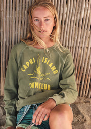 Sundry Swim Club Sweatshirt in Cactus - Whim BTQ