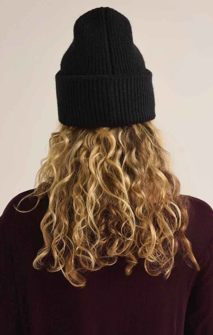 Z Supply Snow Cap Beanie in Black