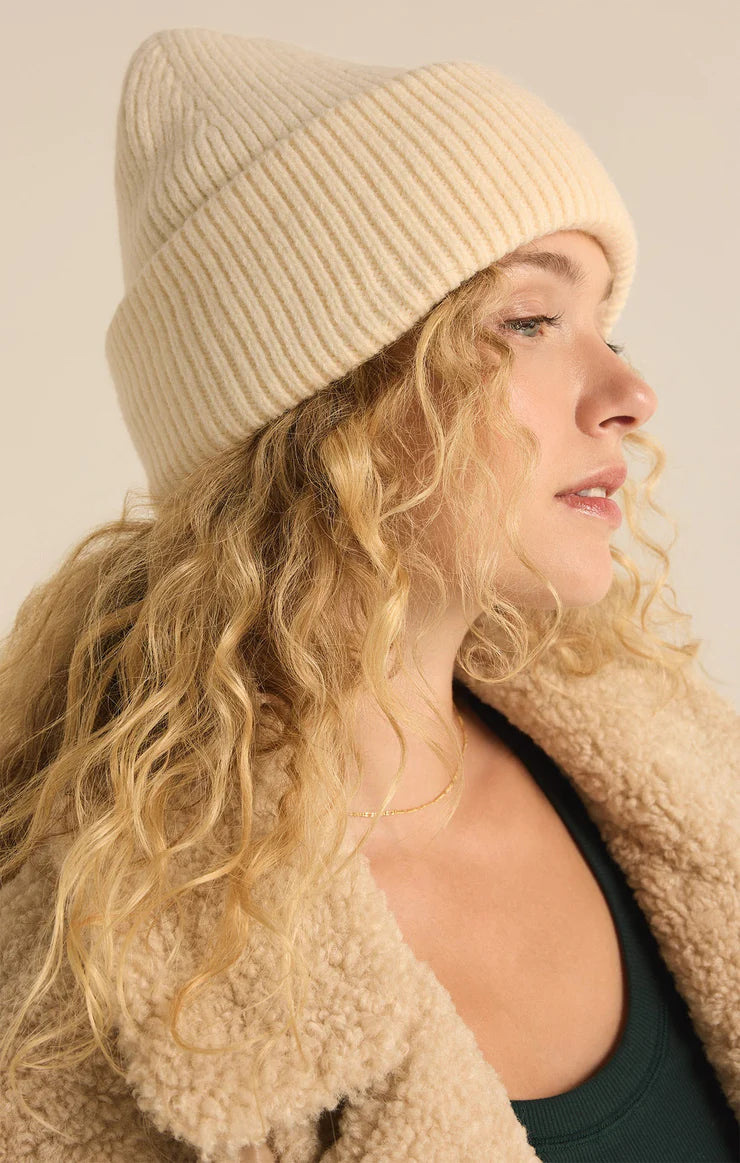 Z Supply Snow Cap Beanie in Sea Salt