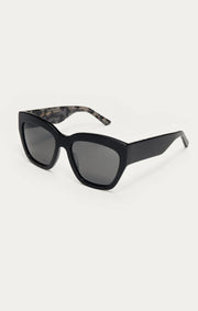 Z Supply Iconic Polarized Sunglasses Polished Black-Grey - Whim BTQ