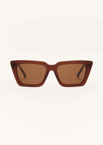 Z Supply Feel Good Sunglasses Chestnut-Brown Polarized - Whim BTQ