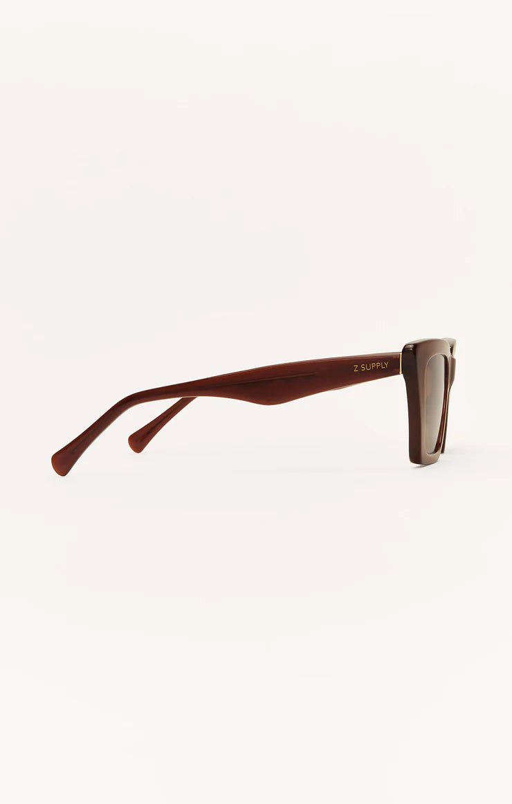 Z Supply Feel Good Sunglasses Chestnut-Brown Polarized - Whim BTQ