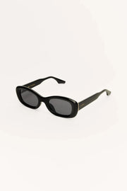 Z Supply Joyride Sunglasses Polished Black-Grey Polarized - Whim BTQ