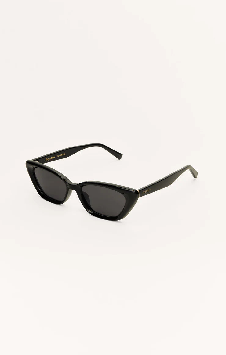 Z Supply Staycation Polarized Glasses in Polished Black - Whim BTQ