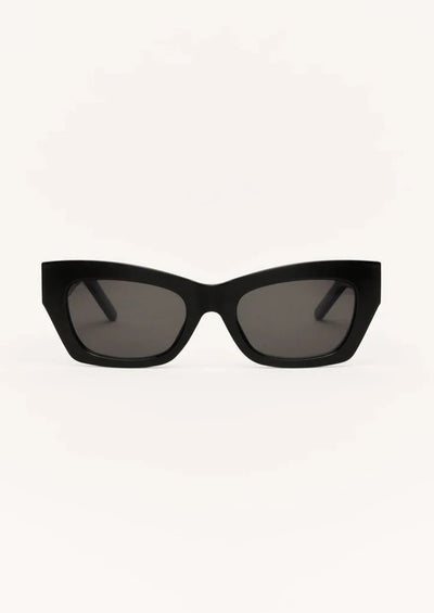 Z Supply Sunkissed Sunglasses Polished Black-Grey - Whim BTQ