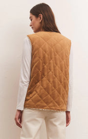 Z Supply Cosmos Reversible Quilted Sherpa Vest - Whim BTQ