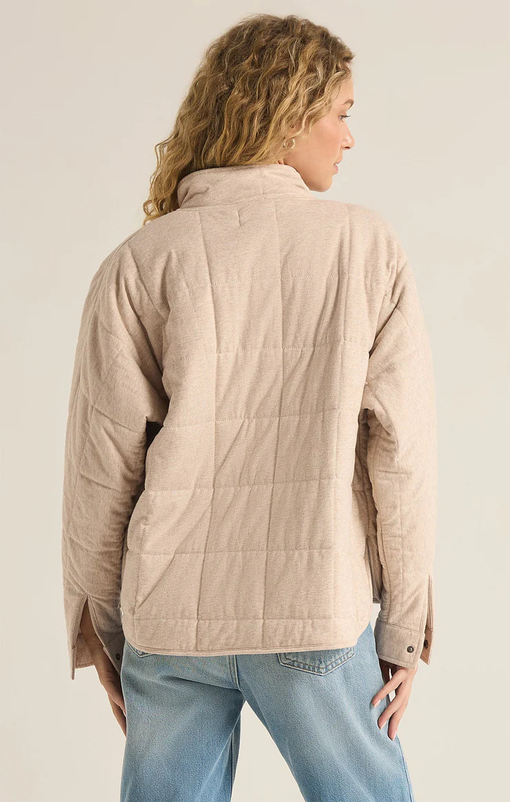 Z Supply Bonfire Jacket in Heather Latte