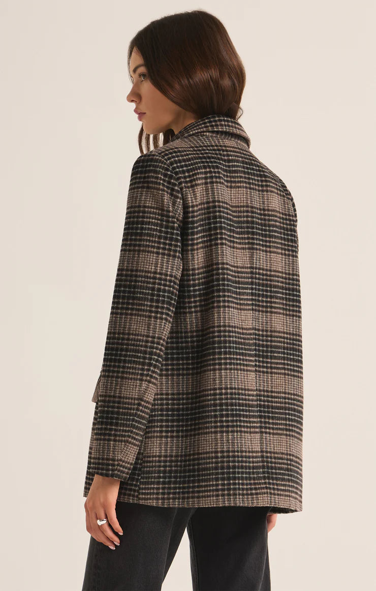 Z Supply Kingston Relaxed Plaid Blazer