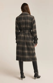 Z Supply Jackie Plaid Trench