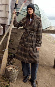 Z Supply Jackie Plaid Trench