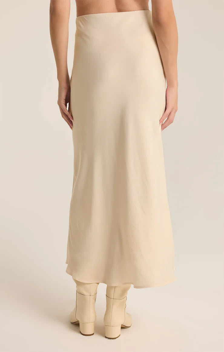 Z Supply Europa Luxe Sheen Skirt in Sea Salt