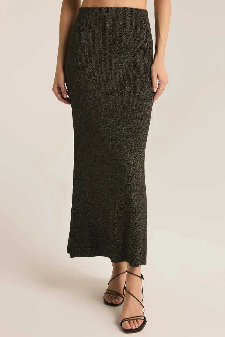 Z Supply Goldie Metallic Maxi Skirt