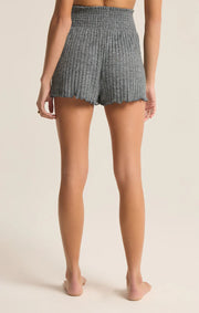 Z Supply Dawn Ribbed Short in Charcoal Heather