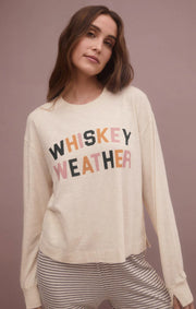 Z Supply Chill Whisky LS Tee in Natural - Whim BTQ