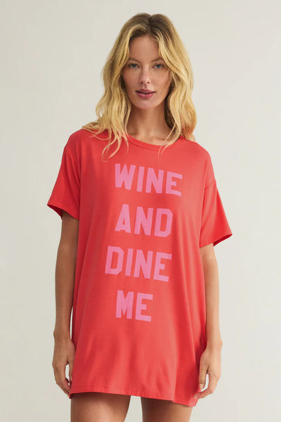 Z Supply Wine & Dine Night Shirt