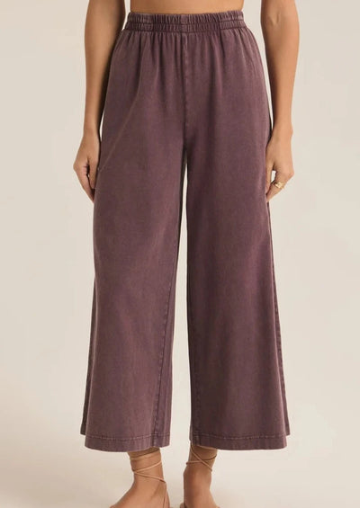 Z Supply Scout Jersey Flare Pant in Cocoa Berry