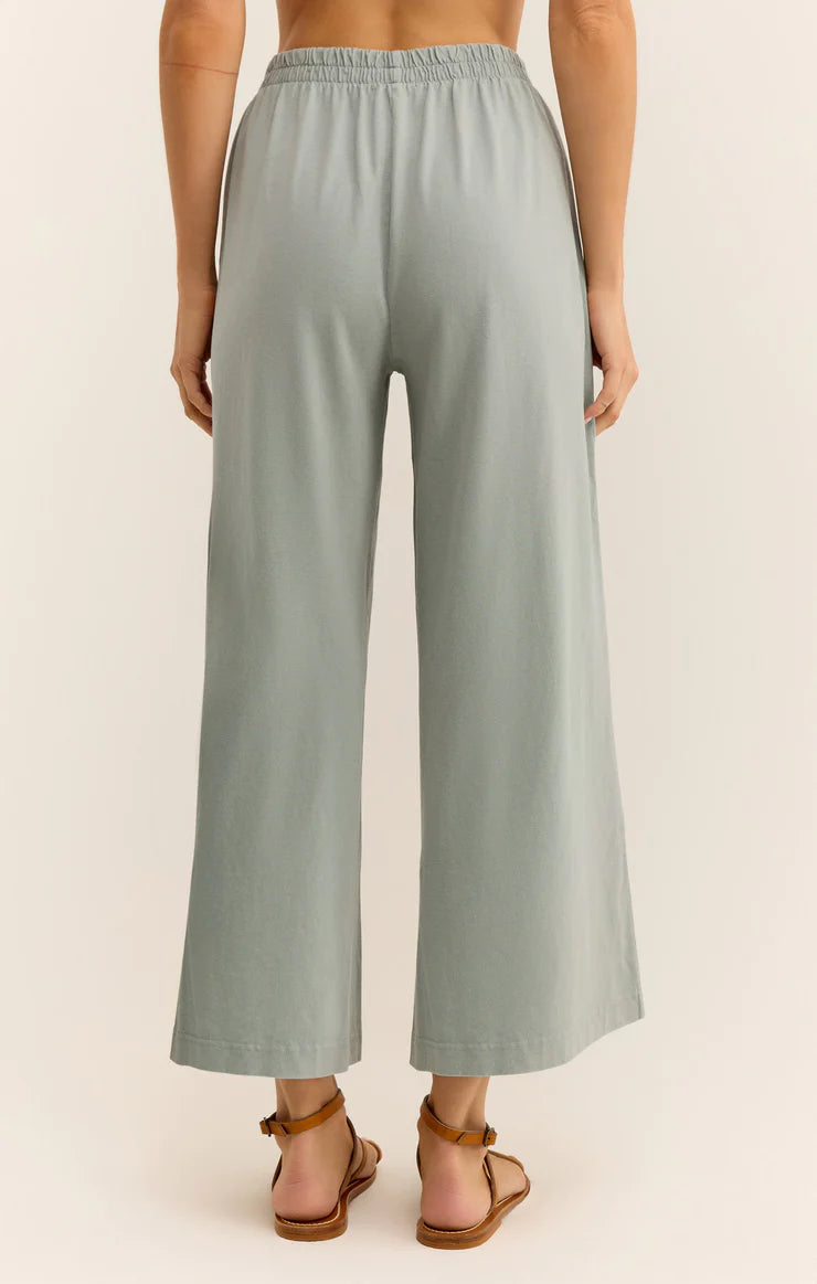 Z Supply Scout Jersey Flare Pant in Harbor Gray - Whim BTQ