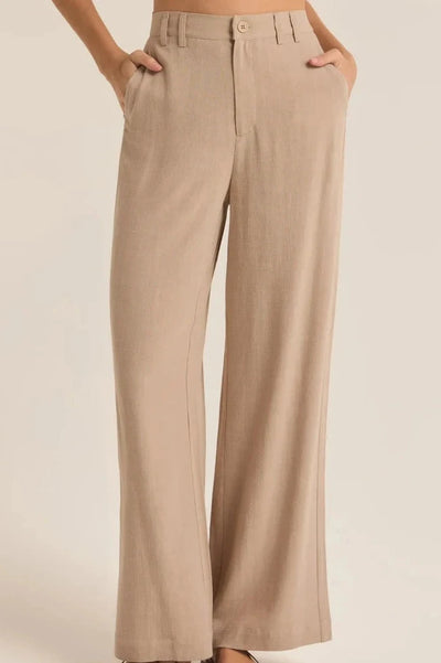 Z Supply Micah Linen Pant in Putty