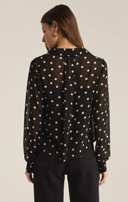 Z Supply Vivienne Polka Dot Crepe Top