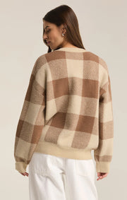 Z Supply Check You Later Plaid Sweater